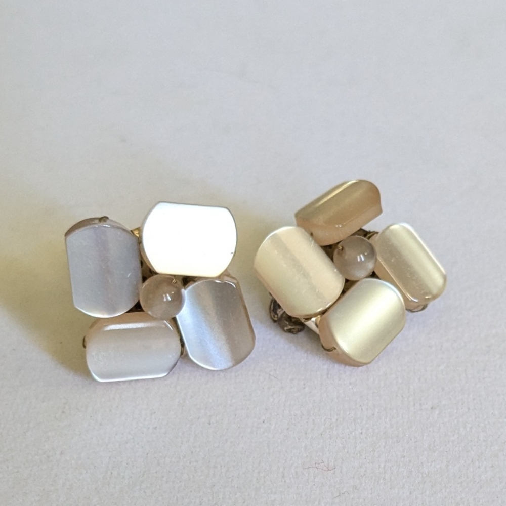 Vintage Clip Beaded Earrings